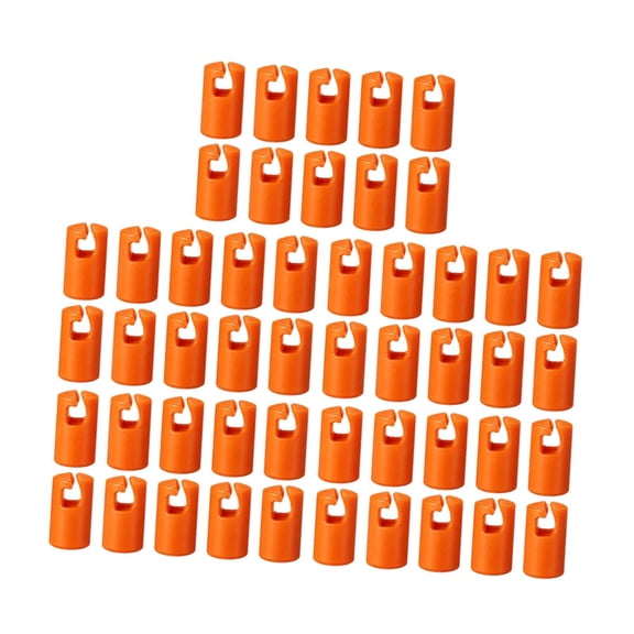 Luwecf 50 Pieces Trampolines Enclosure Pole Covers Protective Covers Replacement Trampolines Net Pole Top Holder for Garden Home Orange