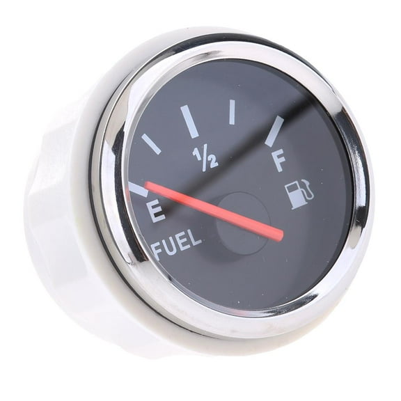 Luwecf 52mm Universal Boat Car Fuel Oil Level Gauge Indicator IP67 Waterproof 9-32V Black 1