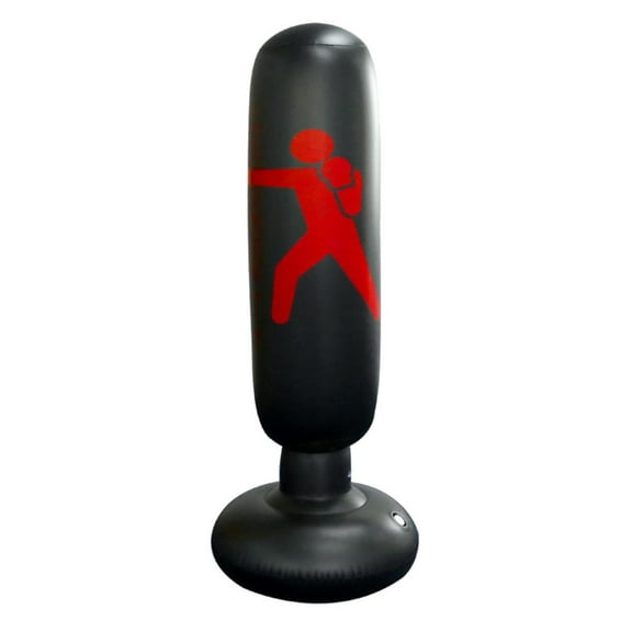 Luwecf 63 Inch Inflatable Boxing Punch Bag s Kids standing Column Tumbler black