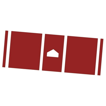 Luwecf Baseball Hitting Mat Baseball Batting Mat Indoor Outdoor Auxiliary Tool Hitting Red