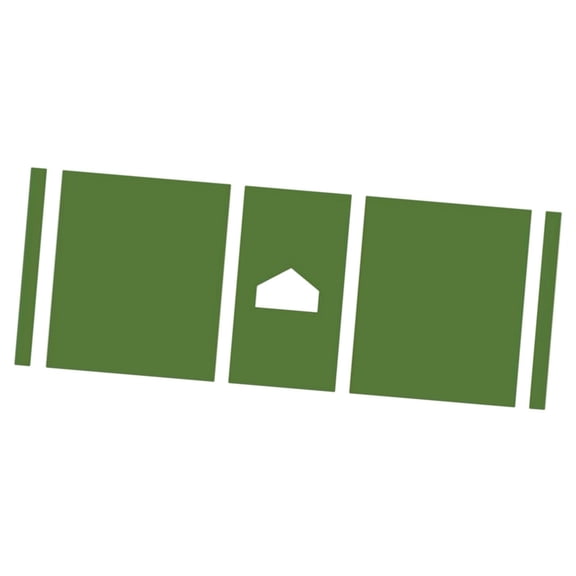 Luwecf Baseball Hitting Mat Baseball Batting Mat with Home Plate Anti Slip Batting Cage Green
