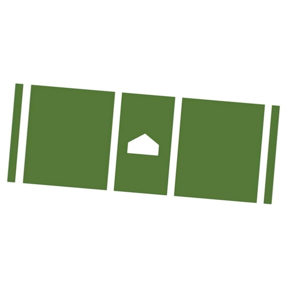 Luwecf Baseball Hitting Mat Baseball Batting Mat with Home Plate Anti Slip Batting Cage Green