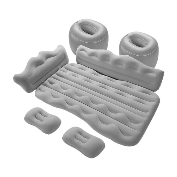 Luwecf Car Air Bed Inflatable Mattress Back Seat Camping Bed for Hotels, Tents Grey