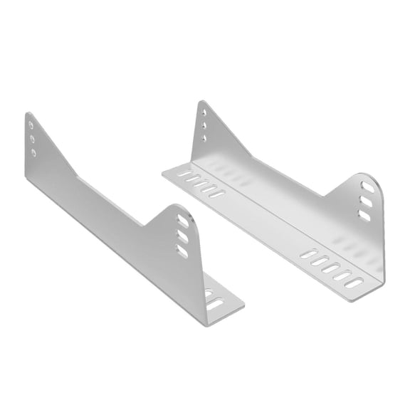 Luwecf Easy Installation Race Seat Side Mount Bracket Kit Durable Metal Iron Adjustable Silver