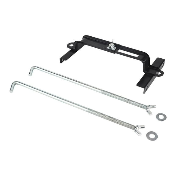Luwecf Generic Car Battery Hold Down Fixing Bracket Kit Adjustable Battery Tie Down