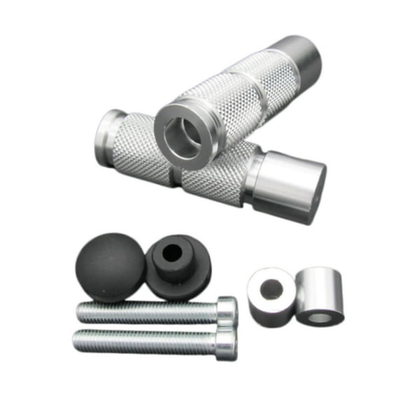 Luwecf Generic Motorcycle Passenger Foot Pegs Aluminum Alloy Repair Parts Replace Easy