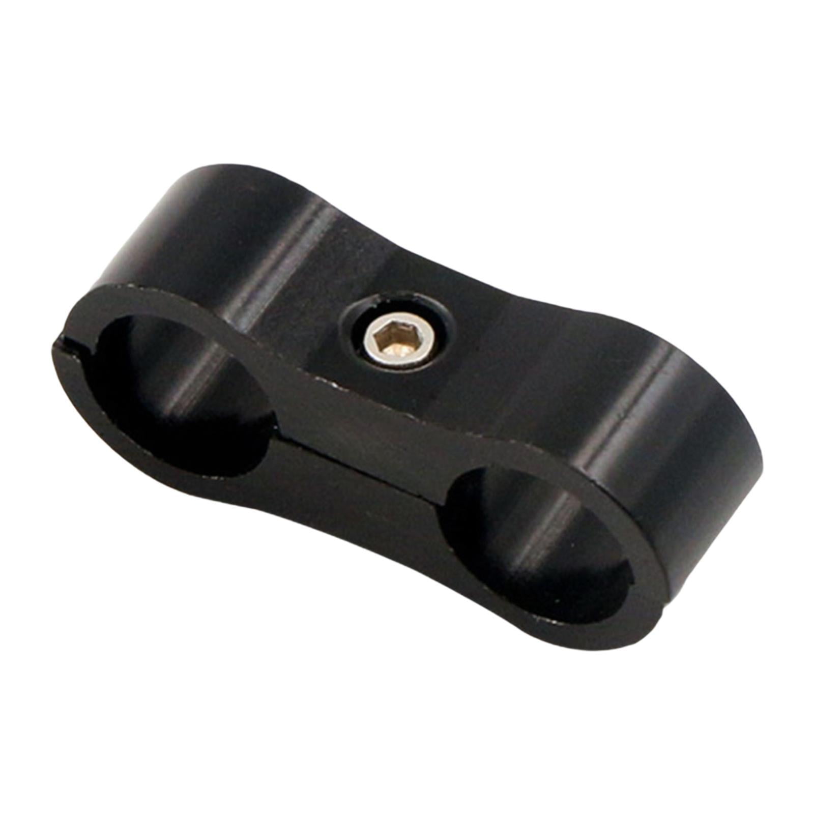 8-Piece AN Hose Separator Clamp Set - 6AN, 8AN, 10AN, 12AN Sizes For Fuel, Oil & Coolant Lines - Black Finish