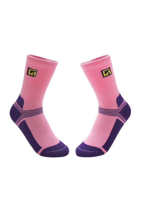 Ice Skating High Socks for Kids Breathable for Ice Skates Sport Socks Pink S
