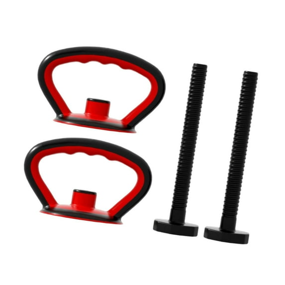 Luwecf Kettlebell Handle Grip Handle Comfortable Multifunction Exercise Portable Kettle red 2 handle 2 rod