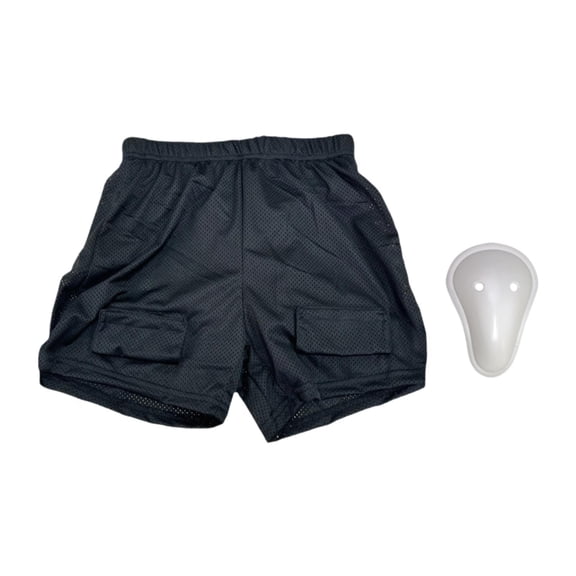 Luwecf Men Loose Hockey Shorts Protection Equipment Lightweight Breathable Professional M