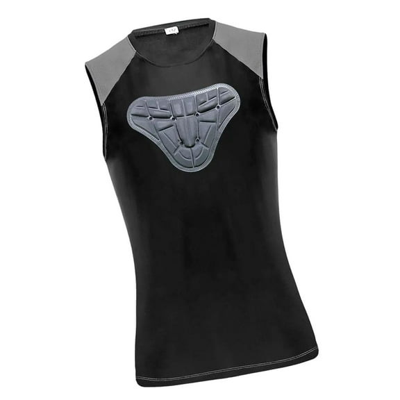 Luwecf Men Padded Chest Rib Protector Vest Equipment for Football Training Baseball L L