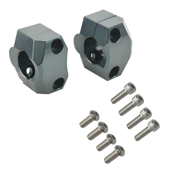 Luwecf Motorcycle Handlebar Riser,Aluminum Alloy,Motorcycle Accessories Increase Mount gray