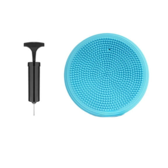 Luwecf Sensory Wobble Cushion with Hand Pump Inflated Flexible Seat for All Ages Blue
