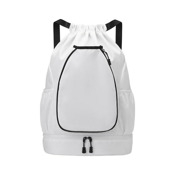 Luwecf Tennis Backpack Badminton Bag Large Capacity Multipurpose Water Resistant Sports White