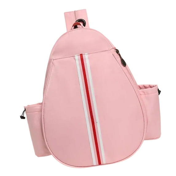 Luwecf Tennis Bag Backpack Smooth Zipper Multipurpose Carrying Bag Organizer Pickleball Pink