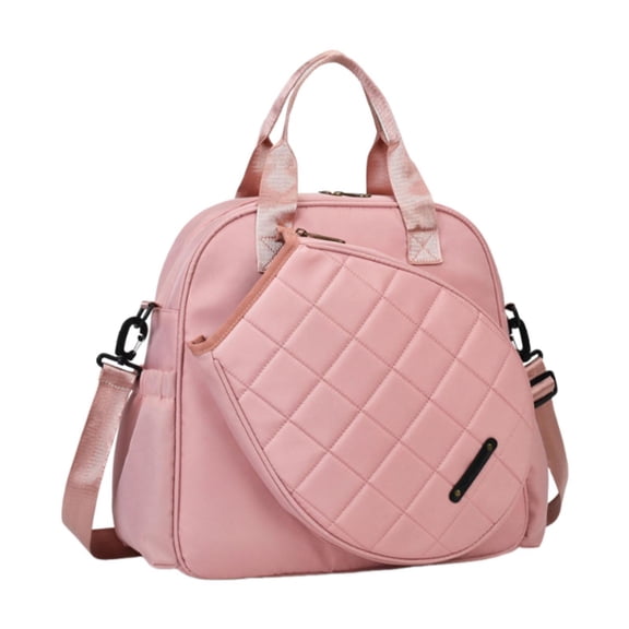 Luwecf Tennis Racket Holder Bag with Removable Adjustable Shoulder Strap Tennis Bag Pink