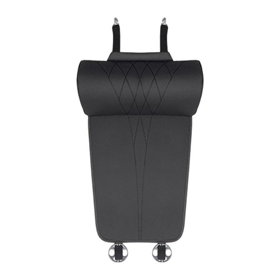 Luwecf Universal Car Leg Rest Pad Seat Cushion for Long Distance Driving PU Leather Black