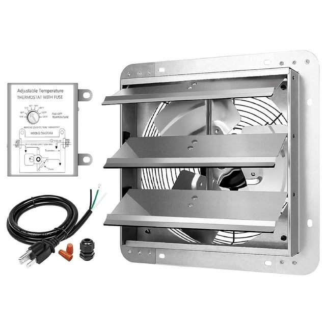 Luwei 12 Inch Shutter Exhaust Fan,Window Fans with Adjustable