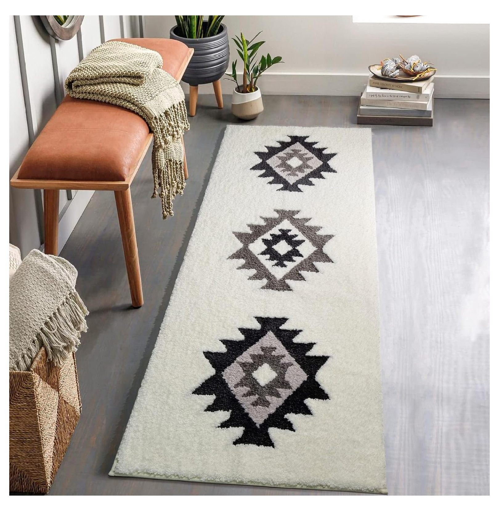 Luwei Boho Bathroom Rug Runner 20x72 Long Bath Mat for Bathroom Bedroom ...