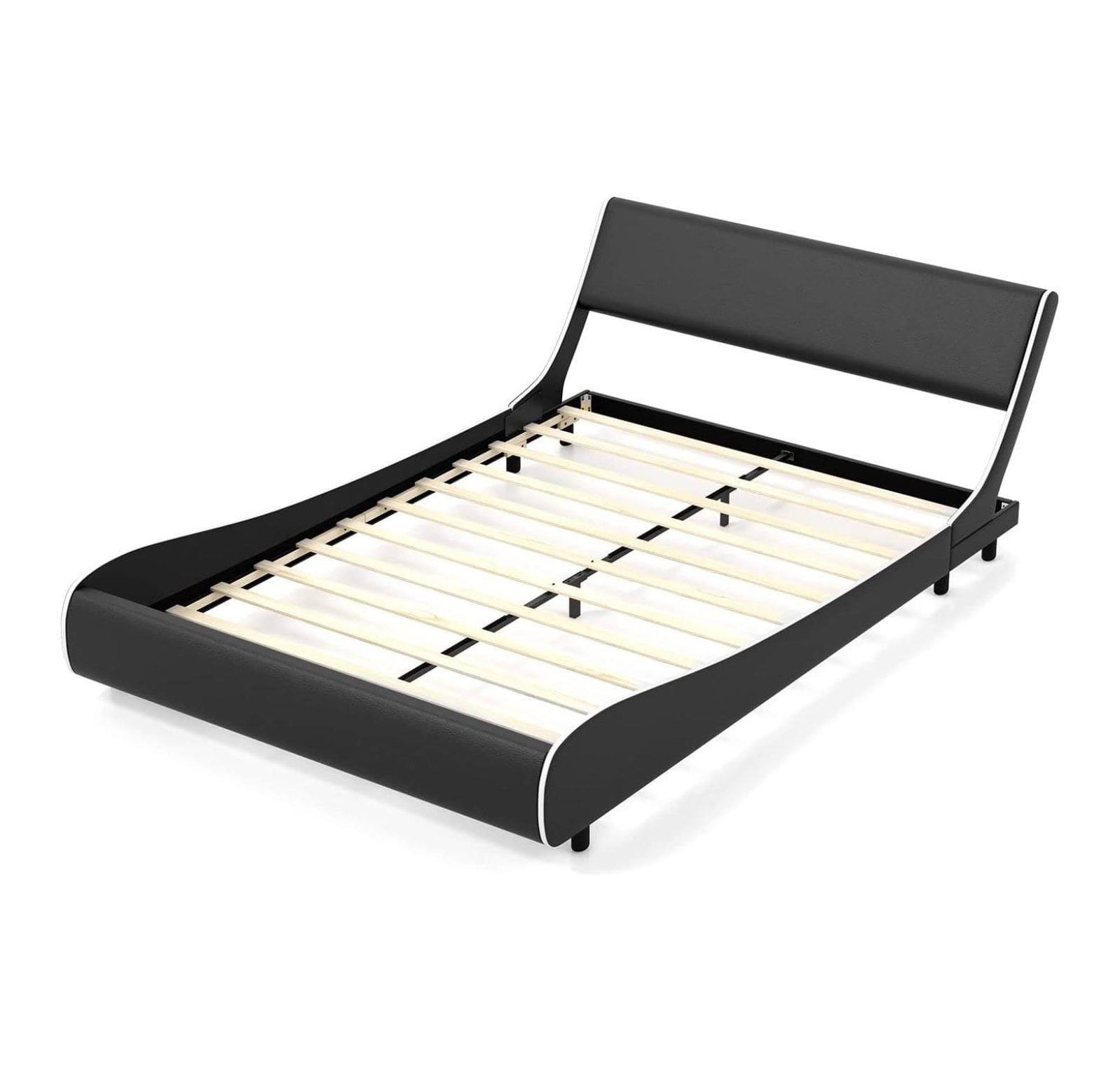 Luwei Full Bed Frame, Modern Upholstered Platform Bed with Adjustable