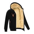 thumbnail image 1 of Luwomo Leisure Jackets for Mens Mens Thick Warm Long Sleeve Hooded Solid Color Zipper Winter Coat with Pocket Blouses Black,3XL, 1 of 3