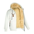 thumbnail image 1 of Luwomo Leisure Jackets for Mens Mens Thick Warm Long Sleeve Hooded Solid Color Zipper Winter Coat with Pocket Blouses White,S, 1 of 3