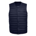 thumbnail image 1 of Luwomo Men's Leisure Down Vest Jackets Mens Sleeveless V Neck Zipper Packable Down Thin Coat Regular Blouses Navy,L, 1 of 6