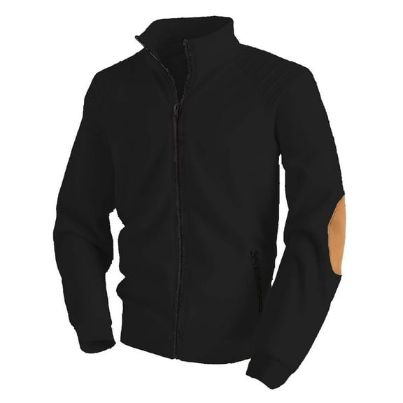 Luwomo Mens' Jackets Mens Jackets Stand Collar Long Sleeve Zipper Design Outerwear with Pockets Blouses Black,S