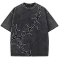 thumbnail image 1 of Luwomo Mens T Shirts Gothic Washed Tees Short Sleeve Round Neck Loose Pullover Male Clothes, 1 of 3