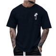 thumbnail image 1 of Luwomo Mens T Shirts Summer Graphic Print Short Sleeve Round Neck Loose Tops, 1 of 5