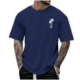 thumbnail image 1 of Luwomo Mens T Shirts Summer Graphic Print Short Sleeve Round Neck Loose Tops, 1 of 5