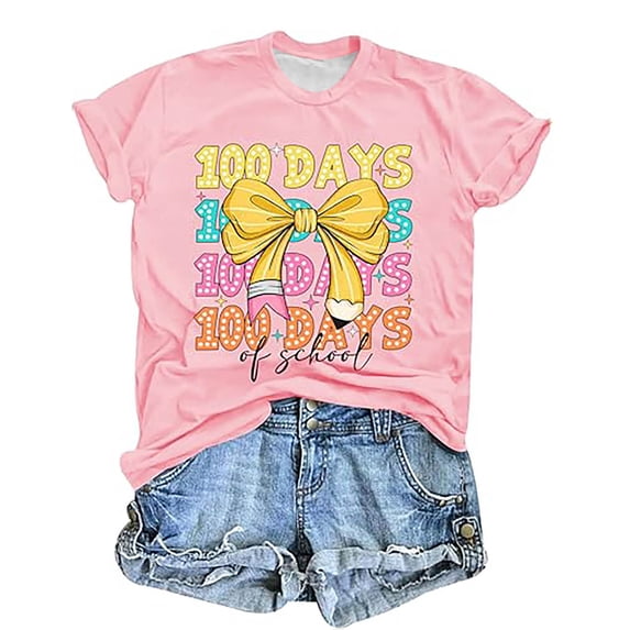 Luwomo Short Sleeve T Shirts for Women Graphic Print Crew Neck Tee Basic Pullover Regular Blouses