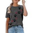 thumbnail image 1 of Luwomo T-Shirts for Women Short Sleeve Graphic Print Round Neck Loose Tee Pullover Casual Tops, 1 of 3