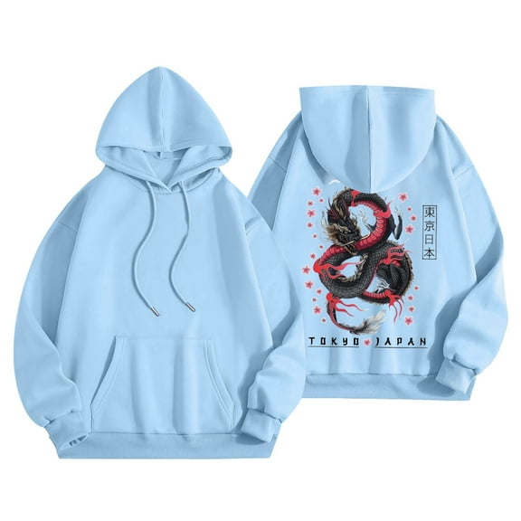 Luwomo Womens Hoodies Unisex Fall and Winter Double Graphic Print Long Sleeved Hooded Fleece Sweatshirt Lady Blouses with Pocket,Z1 Beige,M