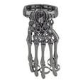 thumbnail image 1 of Lux Accessories Black Hem Gothic Skull Tools Full Hand Skeleton Bracelet Rings, 1 of 3