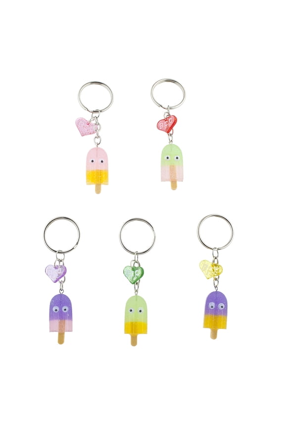 Multicolor Best Friends Forever BFF Popsicle Keychain Set 5PC
