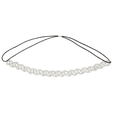 thumbnail image 1 of Lux Accessories Pave Crystal Black Stretch Bridal Hair Headband Head Band, 1 of 1