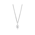 thumbnail image 1 of Lux Accessories Silver Tone Crystal Faux Rhinestones Key Holder Charm Necklace, 1 of 2