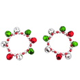 thumbnail image 1 of Lux Accessories SilverTone Christmas X-Mas Holiday Jingle Bells Bracelet Set 2PC, 1 of 3