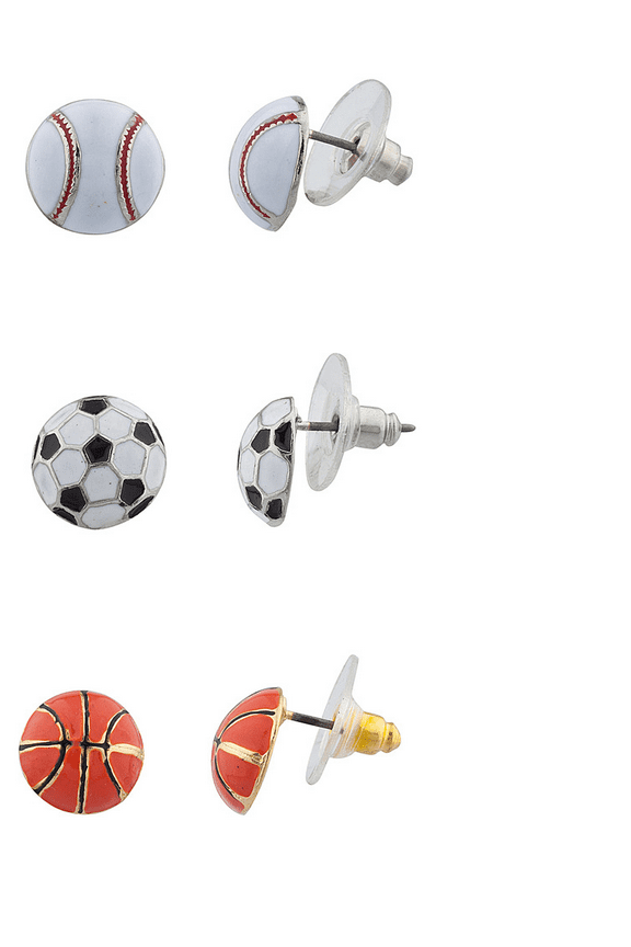 Sports Ball Multi Earring Set (3PC)