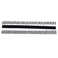 thumbnail image 1 of Lux Accessories Tattoo Black Velvet Suede Silver Studded Stone Choker Set 3Pcs, 1 of 2