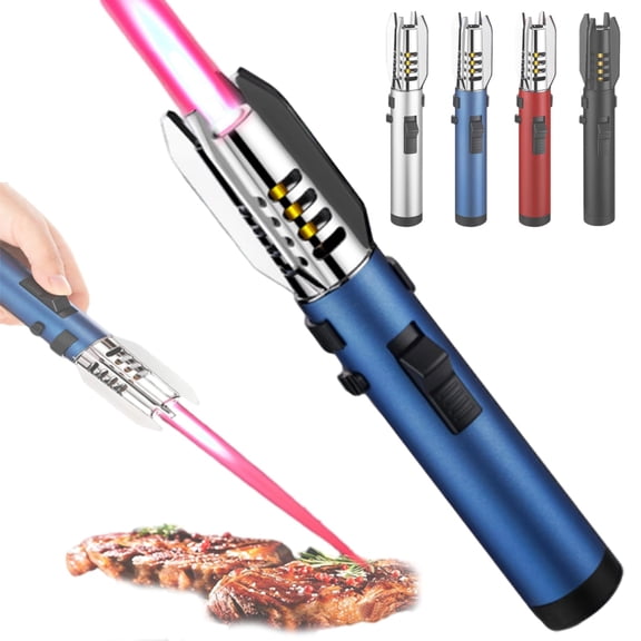 Lux Blaze Large Torch Lighter, Windproof Butane Lighters with Flame, Adjustable Windproof Arc Lighters with Safety Lock & 360° Ignition WWSOGQH