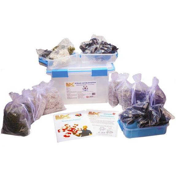 Lux Blox STEAM Accelerator Deluxe Set, Neutral Colors (1400 Pieces)