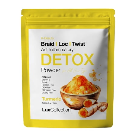 Lux Collection Braid Loc Twist Hair Detox Powder - Anti-Inflammatory Turmeric
