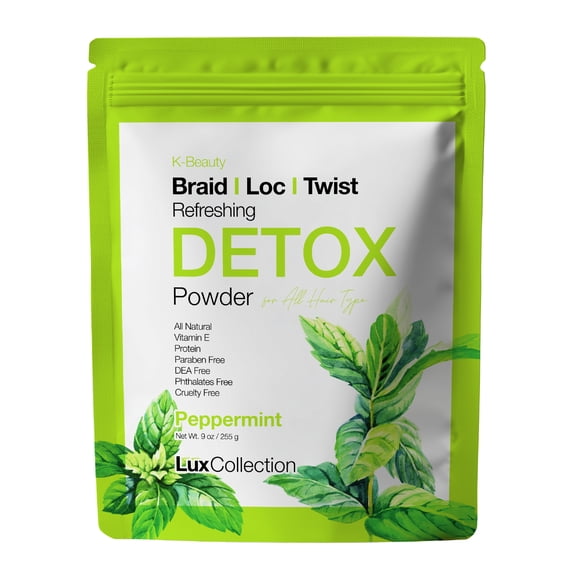 Lux Collection Braid Loc Twist Hair Detox Powder - Refeshing Peppermint