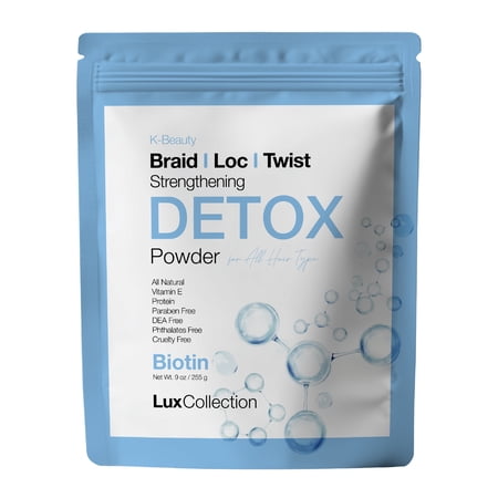 Lux Collection Braid Loc Twist Hair Detox Powder - Strengthening Biotin