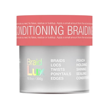 Lux Collection Braid Lux Conditioning Shining Sealing No Flaking Natural Ingredients Scented Hair Gel Tamer (10.58 Ounce (Pack of 1), Peach)