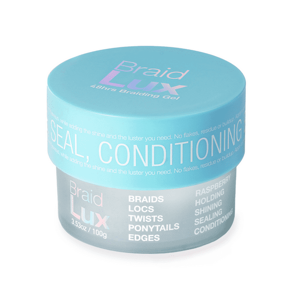 Lux Collection Braid Lux Conditioning Shining Sealing No Flaking Natural Ingredients Scented Hair Gel Tamer (3.53 Ounce (Pack of 1), Kiwi)
