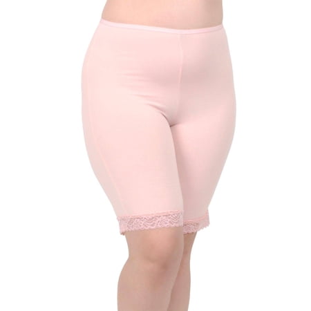 Lux Cotton Slip Short Long 11" Color: Iced Rose Size: X LARGE