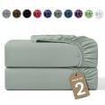 thumbnail image 1 of Lux Decor 2-Pack Cal King Fitted Sheets Only - 16" Deep Pocket, Brushed Microfiber Bottom Sheets, 360° Elastic Fit, Wrinkle & Fade Resistant - Gray, 1 of 10